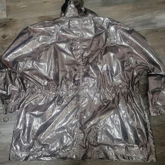 Free People sinched waist with hood rain jacket size xs/s oversized - Picture 7 of 16